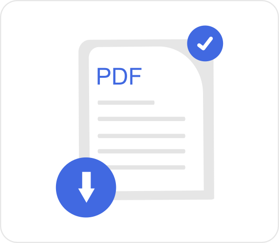 PDFをプレビューして、ダウンロードします。